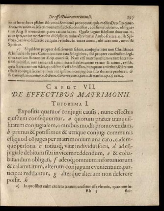 Caput VII. De Effectibus Matrimonii