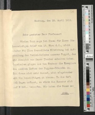 Brief von Prof. Dr. Münzel, Hamburg