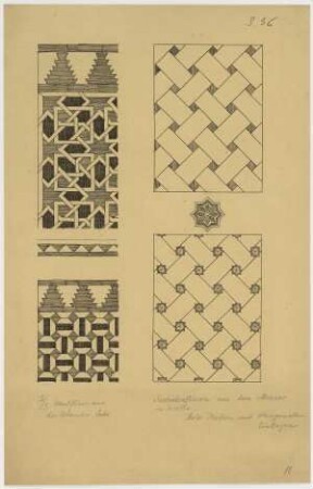 Alcázar zu Sevilla, Wandfliesen (Sockel), Fußbodenfliesen