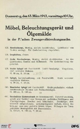 Donnerstag, vormittags 10 Uhr (Nr. 635-824)
