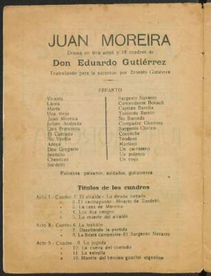 Titulos de los cuadros