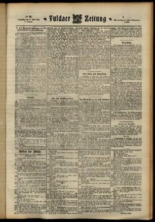 Zweite Ausgabe vom Donnerstag, den 18. April 1912.