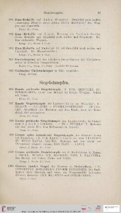 Siegelstampfen (Nr. 996-1019)