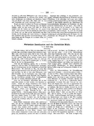 Nietzsches Zarathustra und die Christliche Ethik : (Fortsetzung)