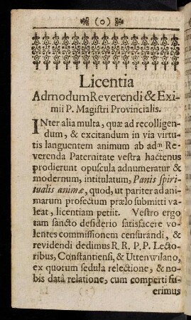 2v-3r, Licentia Admodum Reverendi & Eximii P. Magistri Provincialis.