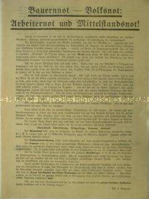 Propagandaflugblatt der NSDAP zur Reichstagswahl 1928