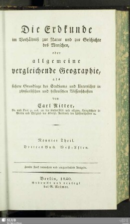 9,3: Die Erdkunde von Asien : Band VI. Zweite Abtheilung. Drittes Buch. West-Asien; Iranische Welt