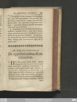 Tit. I. (VII. 61. 62. 70.) De appellationibus & relationibus.