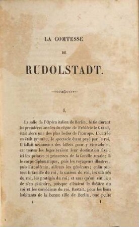 La comtesse de Rudolstadt, 1