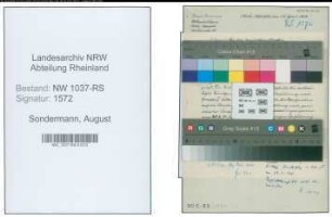 Entnazifizierung August Sondermann , geb. 00.00.0000 (Lehrer)