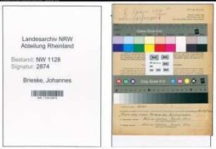 Entnazifizierung Johannes Brieske , geb. 21.07.1901 (Polizist)