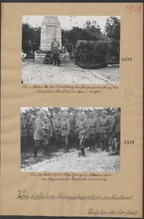 Exz. v. Below bei der Einweihung des Kriegerdenkmals auf dem Trinitatis-Friedhofe in Mitau