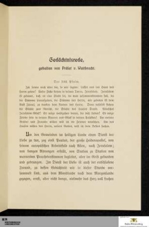 Gedächtnisrede