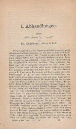 409-422 Studie über Amos 5,18-27