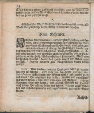 Vom Schreiber.