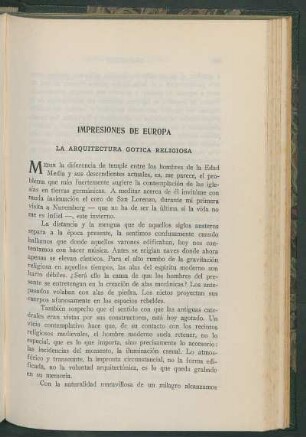 Impresiones de Europa