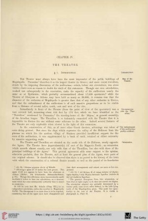 Chapter IV: The Theatre