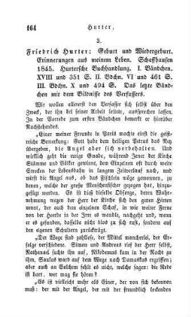 164-176 "Geburt und Wiedergeburt. Erinnerungen aus meinem Leben" von Friedrich Hurter