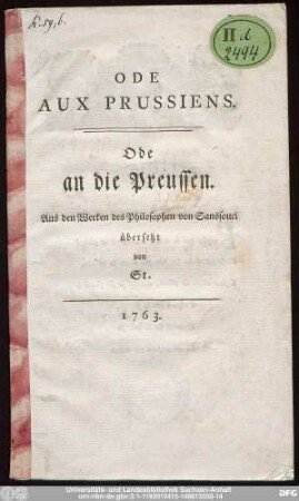 Ode Aux Prussiens