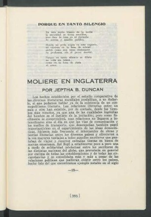 Molière en Inglaterra