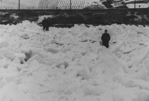 Packeis 1947 im Rhein