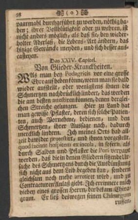 Das XXIV. Capitel. Von Glieder-Kranckheiten