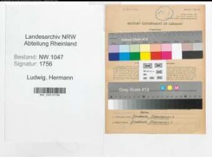Entnazifizierung Hermann Ludwig , geb. 25.04.1901 (Abteilungsleiter)
