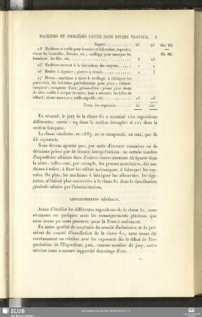 Renseignements Généraux