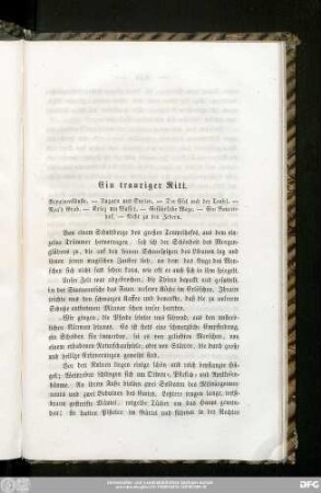 Ein trauriger Ritt.