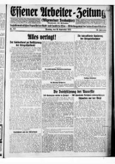 Essener Arbeiter-Zeitung. 1919-1926