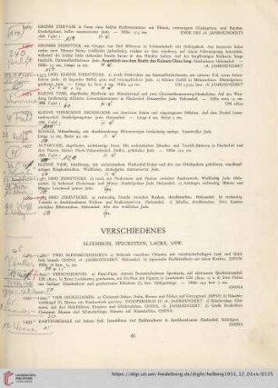 Verschiedenes (Nr. 1485-1495)