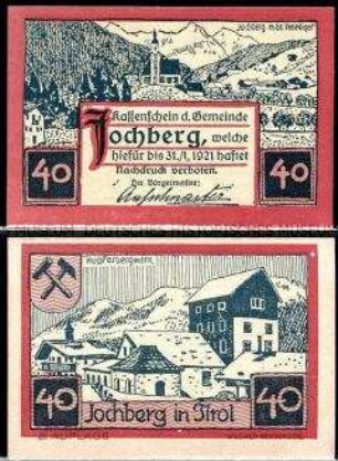 Jochberg, Tirol 40 Heller