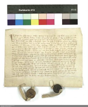Revers Poppos von Pferdsdorf bezüglich der Belehnung mit einem Hof in Zellingen sowie seiner Verpflichtung als Burgmann auf der Burg Saaleck durch Heinrich [von Kranlucken], Abt von Fulda