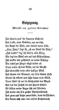 Entgegnung