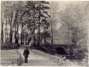 Brücke an der Oberen Mühle. Detmold. Allee. Papierabzug