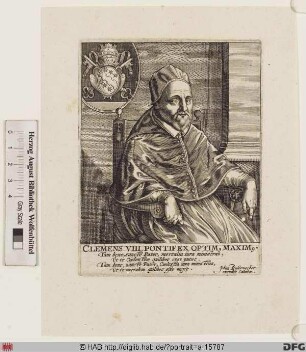 Bildnis Papst Clemens VIII. (Ippolito Aldobrandini) (reg. 30. 1. 1592 - 5. 3. 1605)