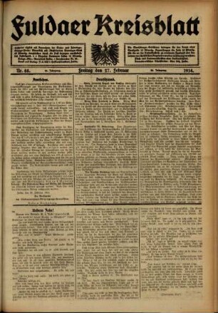 Ausgabe vom Freitag, den 27. Februar 1914.