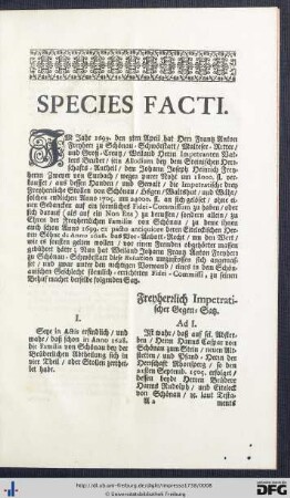 Species Facti.