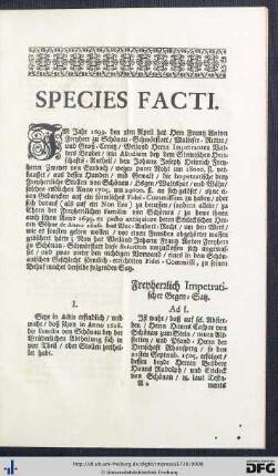 Species Facti.