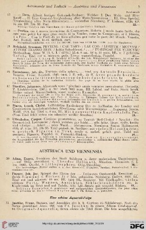 Austriaca und Viennensia (Nr. 20-37)
