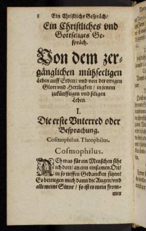 8-397, Ein Christliches und Gottseliges Gespräch