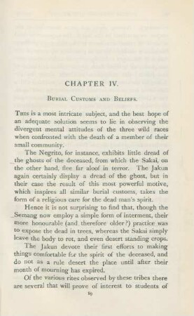 Chapter IV. Burial customs and beliefs