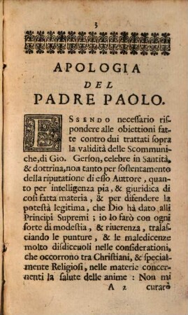Apologia per le oppositioni fatte dall'illustr. et rever. signor Cardinale Bellarmino alli trattati et tesolutione di Gio. Gersone, sopra la validità delle scommuniche