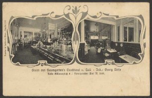 Ansichtskarte "Baumgarten’s Conditorei und Café", Belle-Alliance-Platz 4