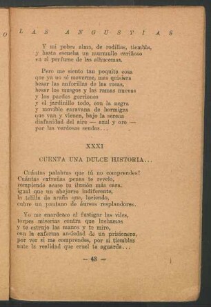 XXXI - Cuenta una dulce historia...