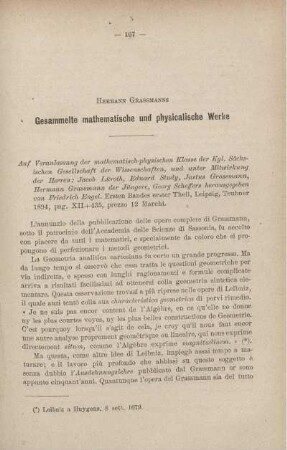 Gesammelte mathematische und physicalische Werke.