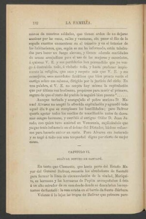 Capítulo VI. - Bolívar dentro de Santafé.