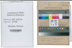 Entnazifizierung Richard Mehldau , geb. 04.12.1899 (Bahnbeamter)