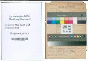 Entnazifizierung Arthur Borghardt , geb. 31.05.1896 (Packsaalmeister)