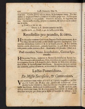 150-167, Lectio Pomeridiana.-Cogitatio.